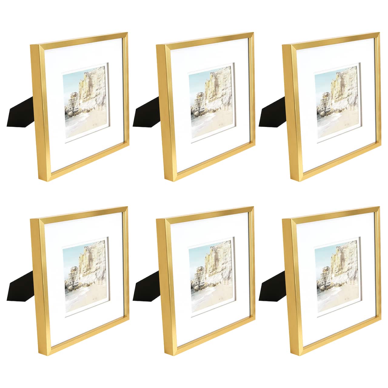 6 Pack: Gallery™ Gold Frame with Mat by Studio Décor®